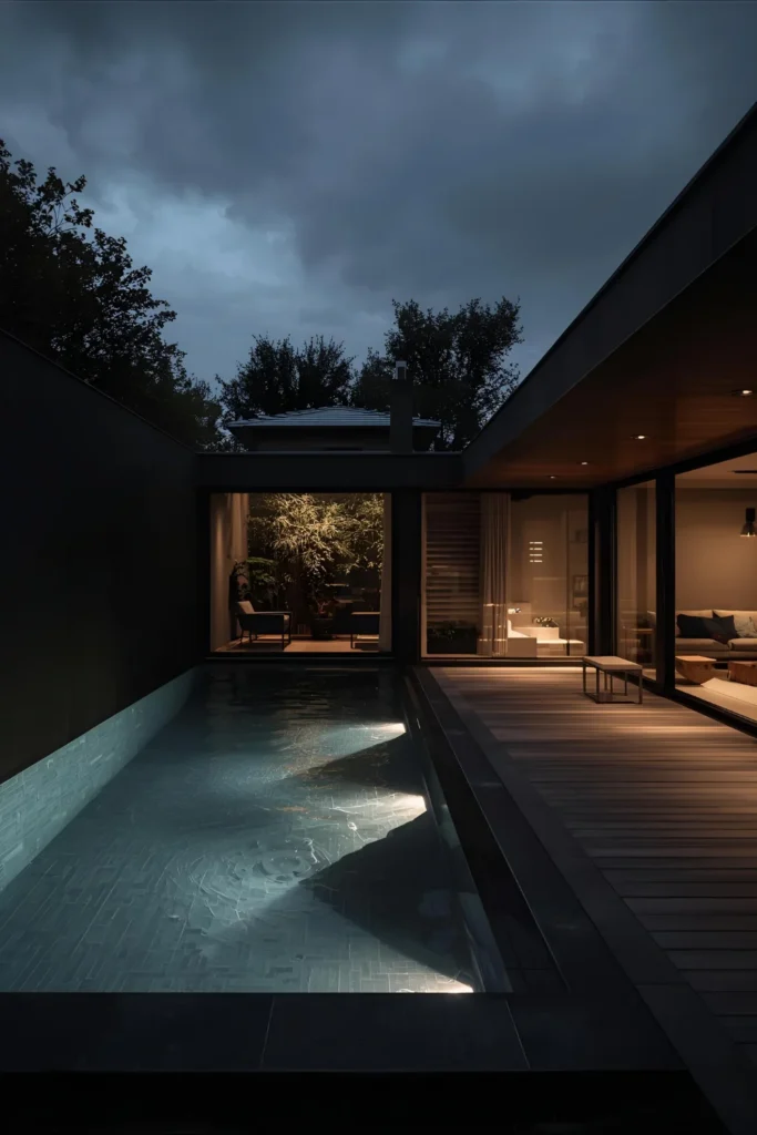 Black Concrete Statement Pool