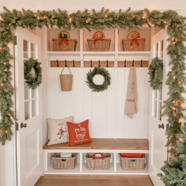 Christmas-mudroom-decorated