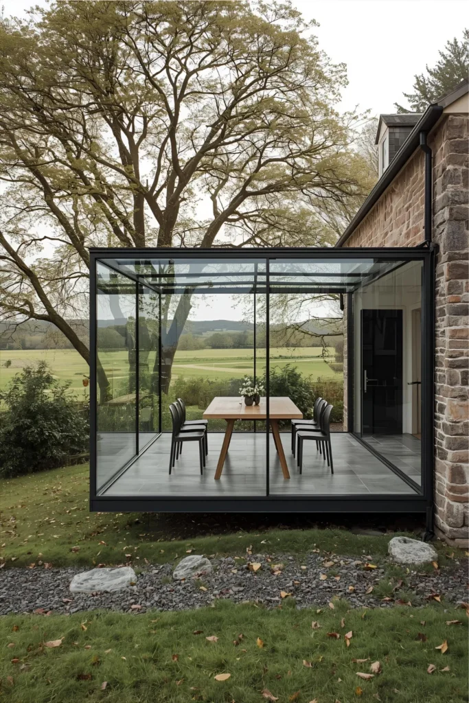 Floating Glass Dining Room