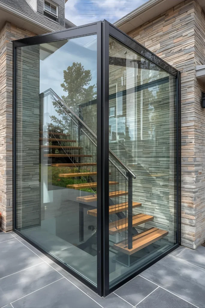Glass Stairwell Feature