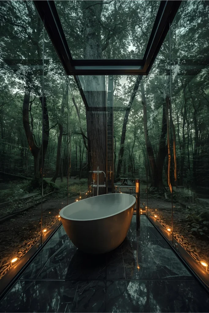 Glass Walled Forest Spa
