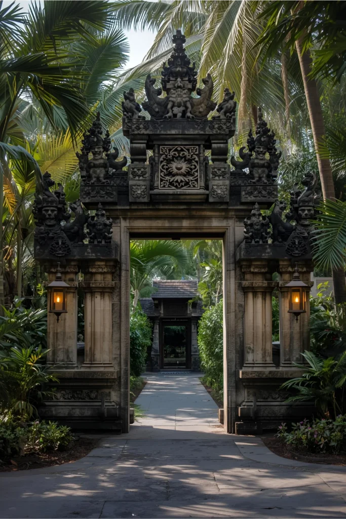 Sculptural Balinese Gates