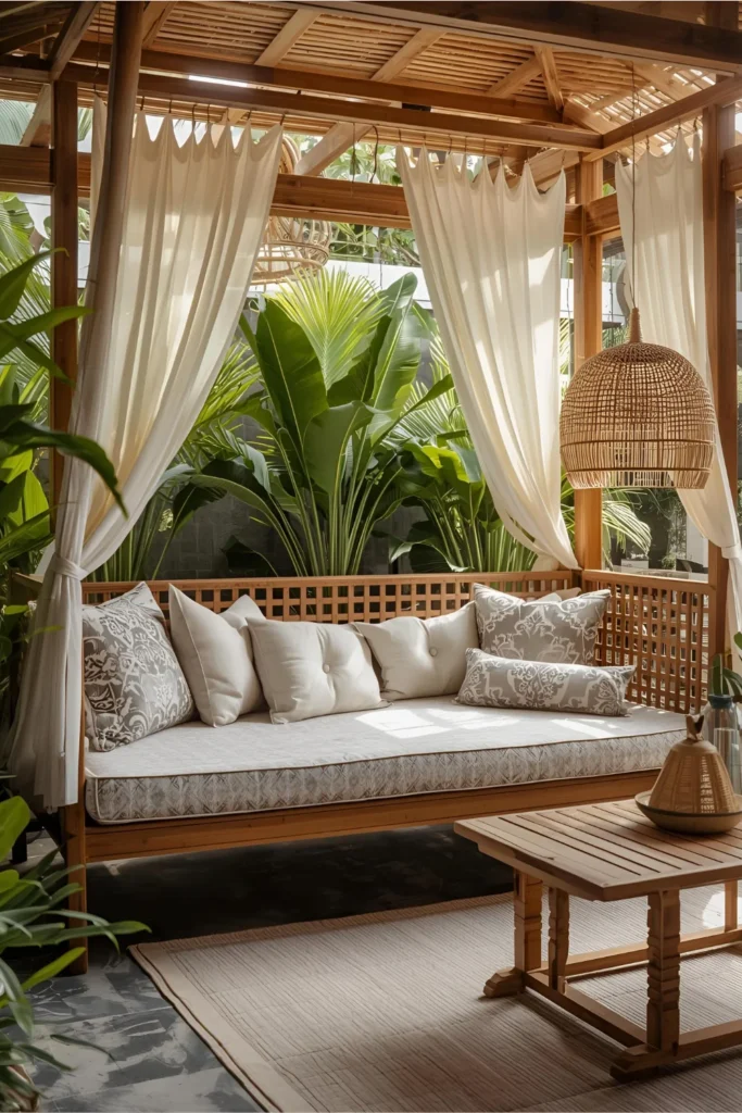 Teak Daybed Corners