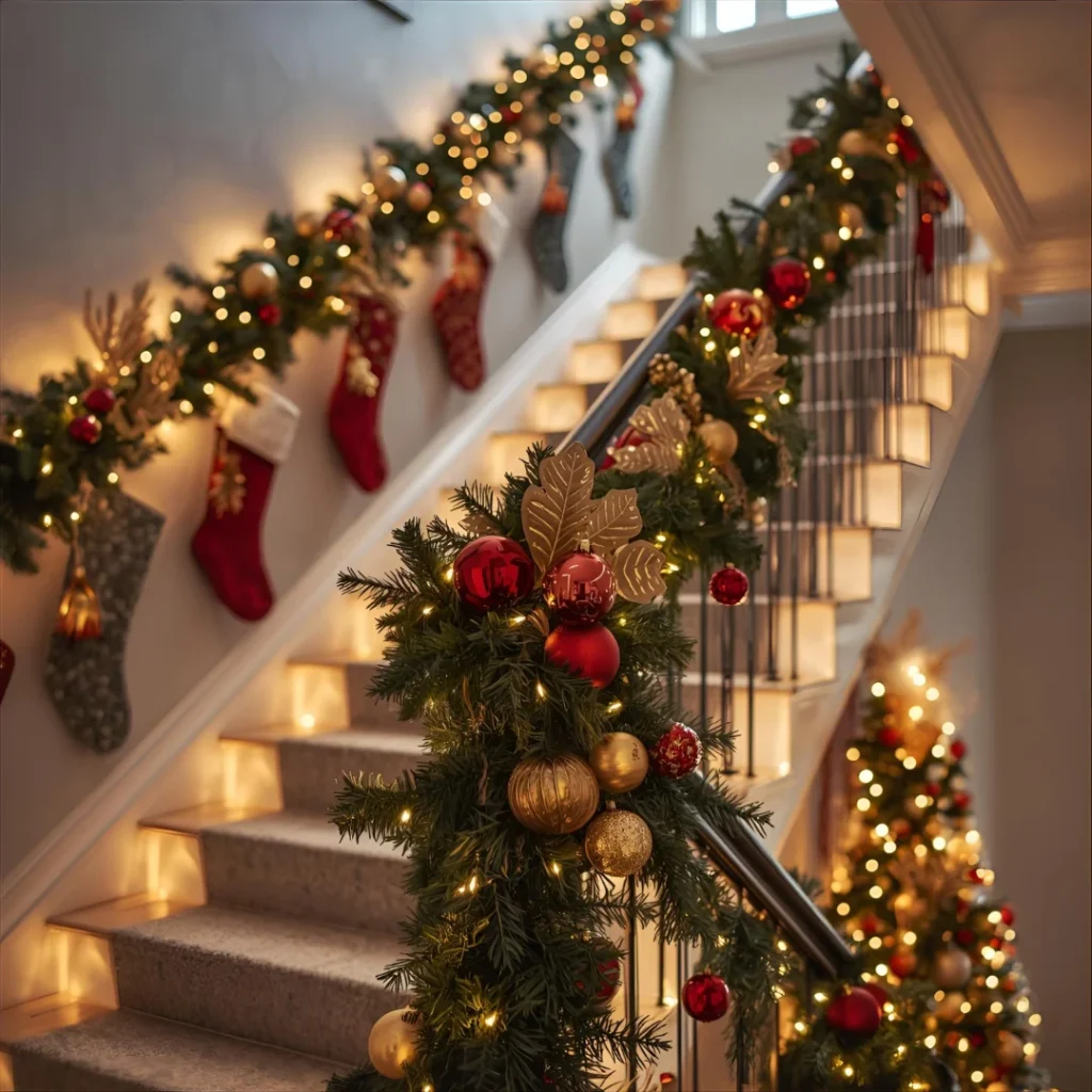 holiday-staircase-decorated