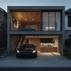 luxurious modern garage loft