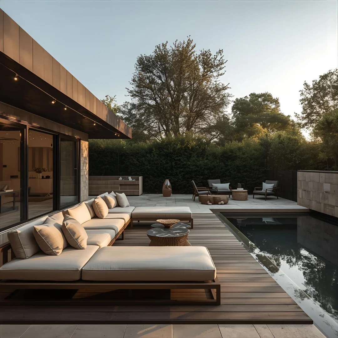 modern outdoor living space