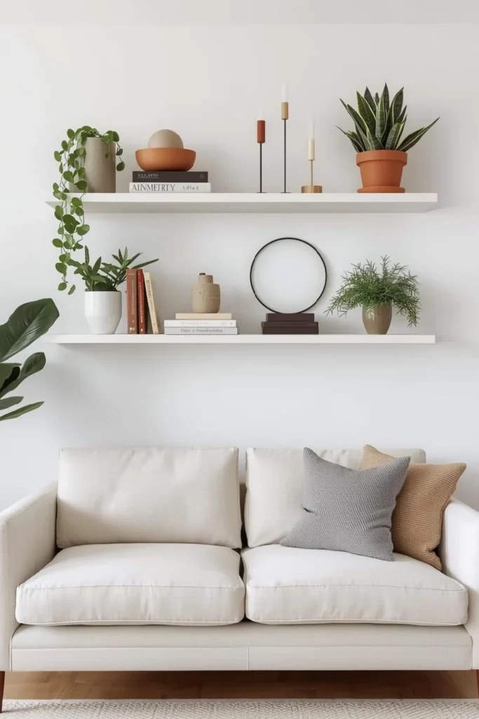 Add Floating Shelves for Light Storage
