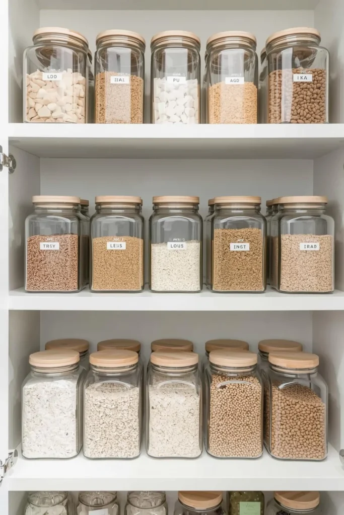 Use Clear or Matching Containers