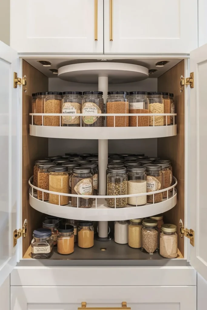 Use Lazy Susans for Deep Cabinets
