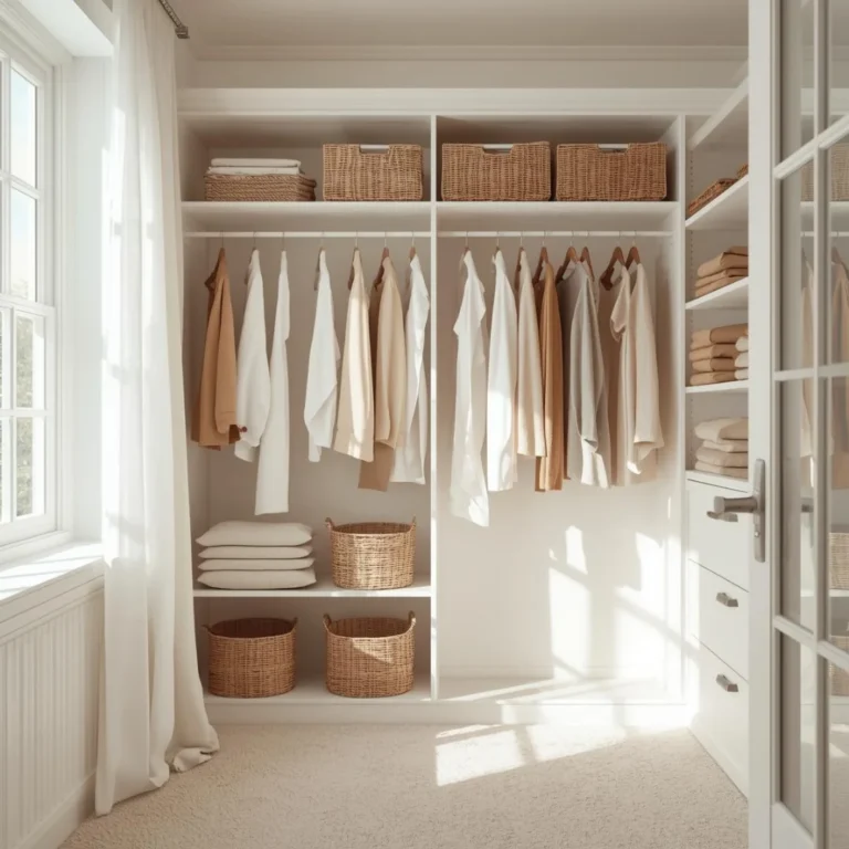 closet with a minimalist aesthetic