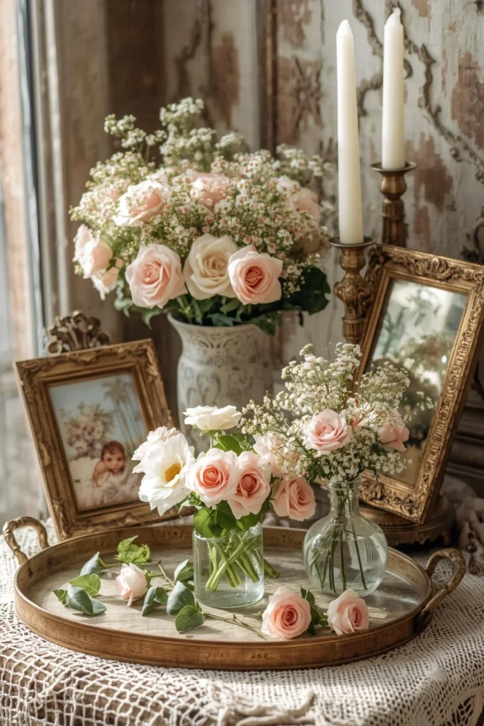Antique Accents Paired with Pastel Florals 2