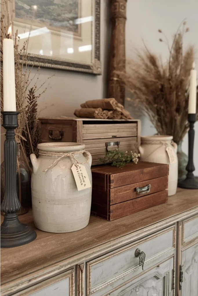 Antique Displays with Subtle Valentine Touches 1