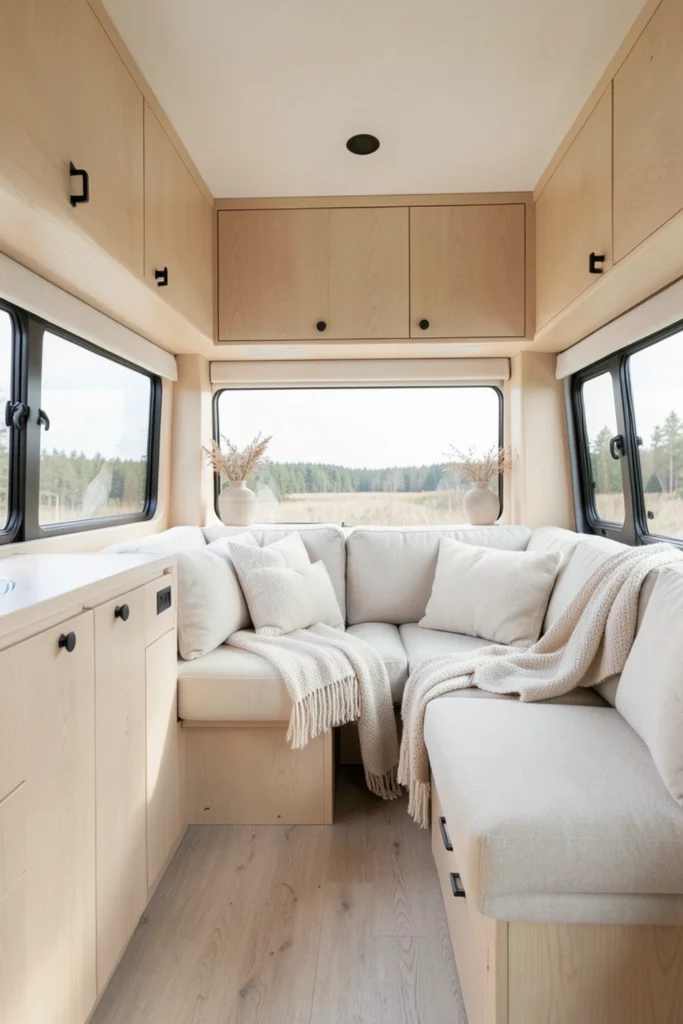 Campervan Interior with Modern Cabin Vibes
