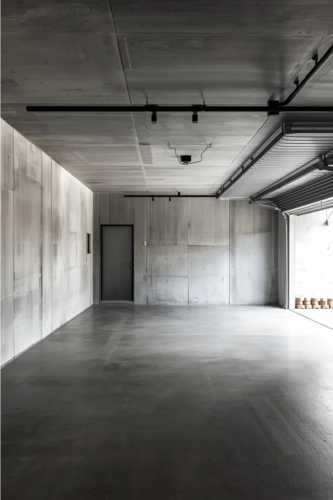 Concrete and Steel Brutalist Garage