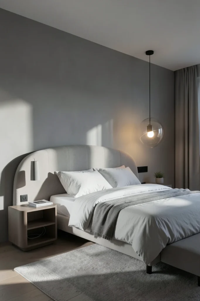 Contemporary Minimalist Bedroom With Sculptural Impact1