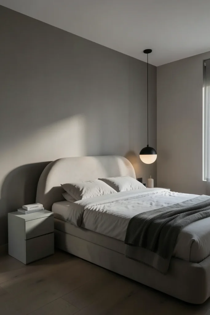 Contemporary Minimalist Bedroom With Sculptural Impact2