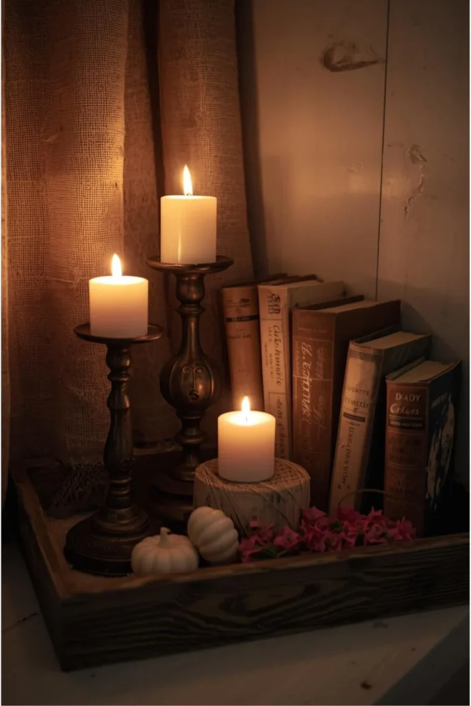 Cozy Candlelit Corners with Vintage Charm 2