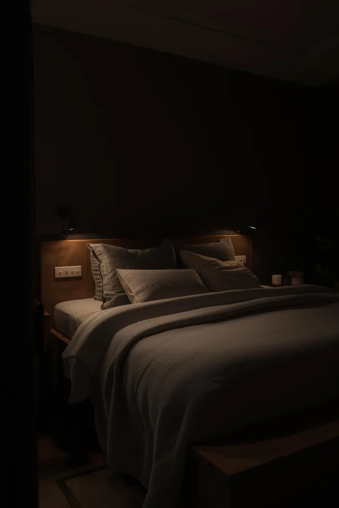 Cozy Modern Bedroom with Low Lighting