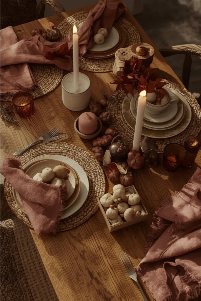 Cozy Rustic Table with Warm Textures 3