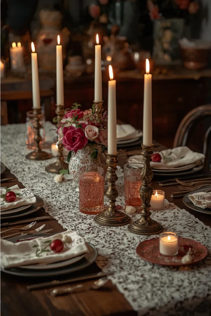 Cozy Vintage Tablescapes with Heartfelt Touches 3
