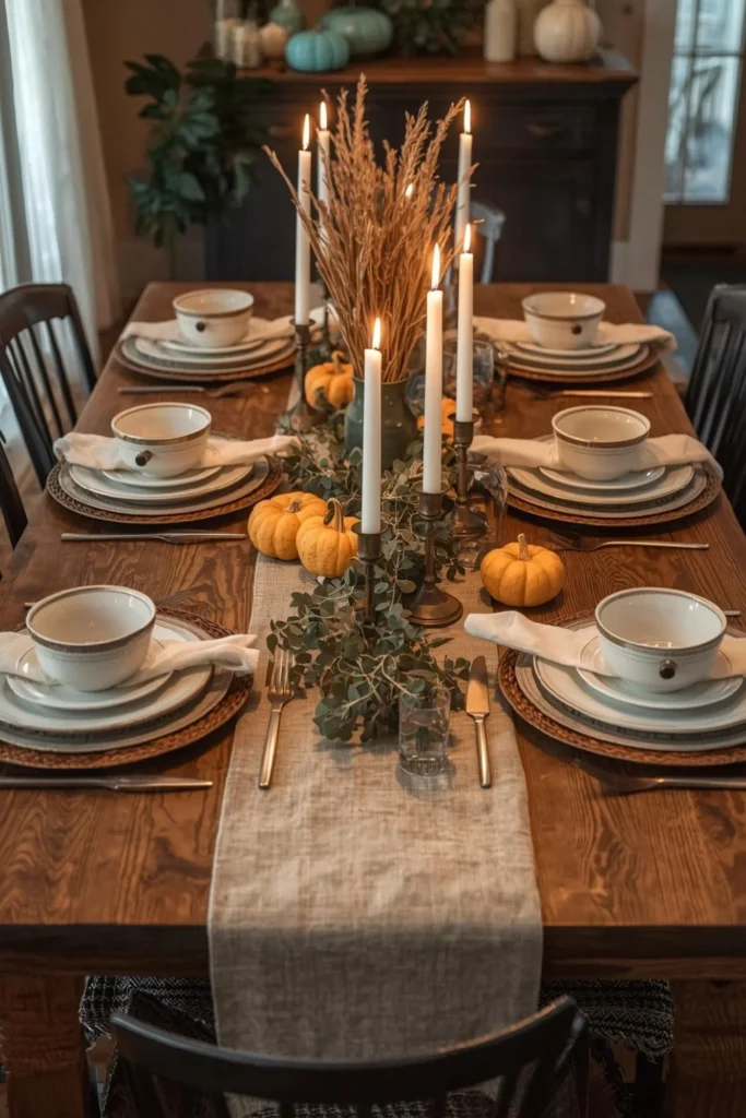 Farmhouse Dining Tables Styled for Fall Gatherings