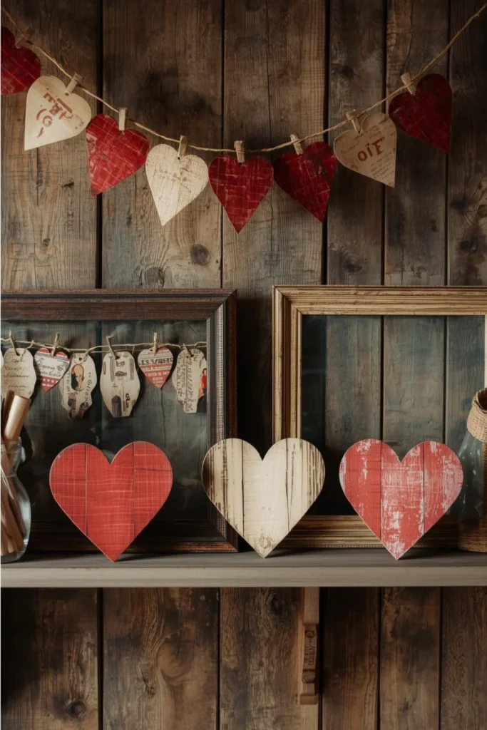 Handcrafted Hearts and Aged Wood Accents 1