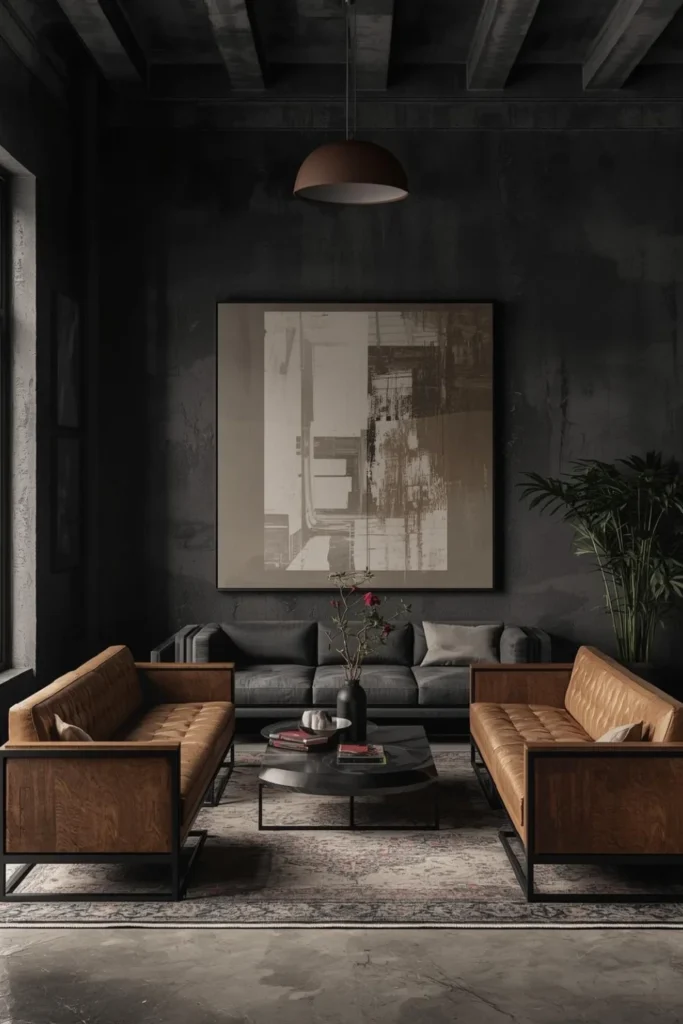 Industrial Furniture and Artwork That Grounds the Space2
