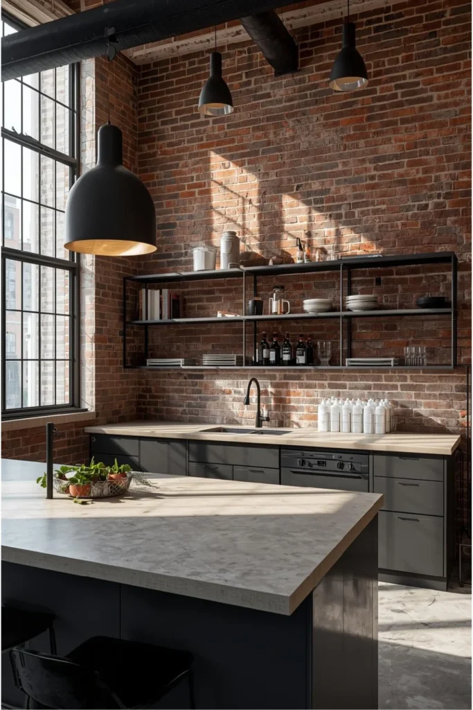 Industrial Inspired Open Loft Kitchen1