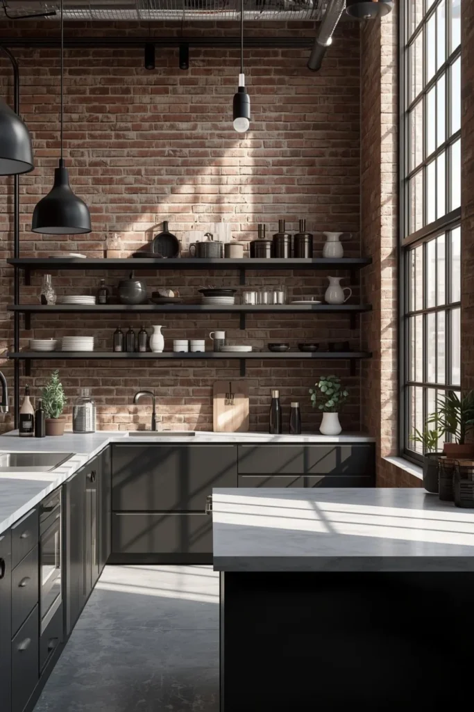 Industrial Inspired Open Loft Kitchen2