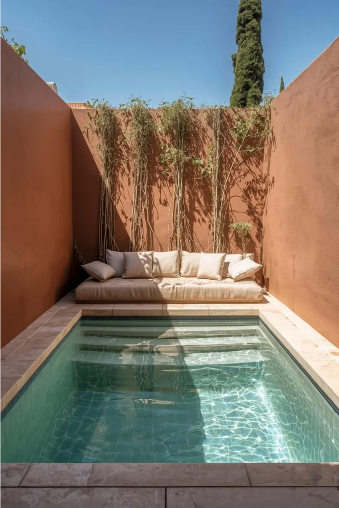 Mediterranean Plunge Pool for Small Backyards