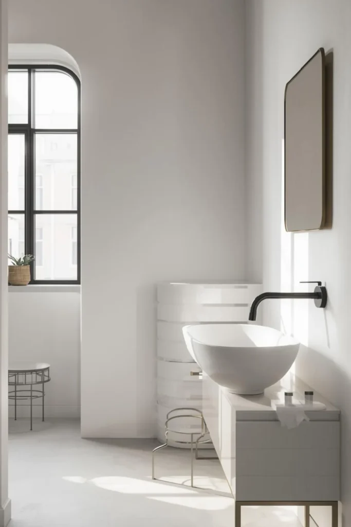 Minimal Loft Bathroom with Statement Fixtures1