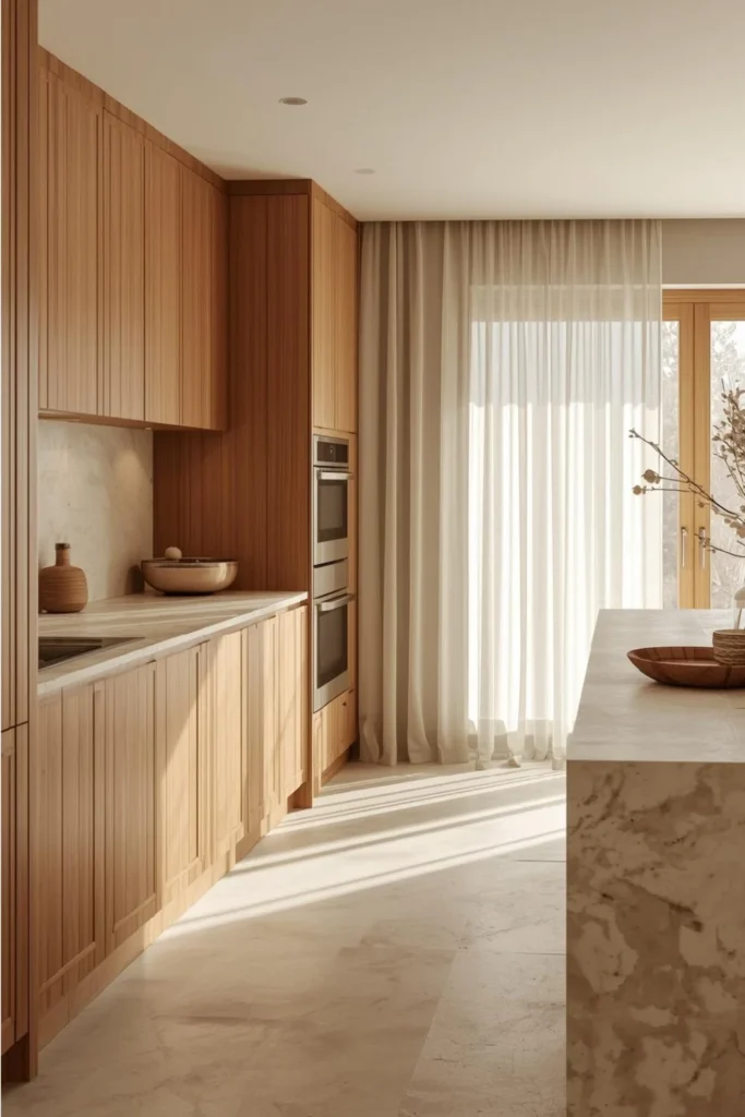 Modern Minimalist Kitchen with Organic Warmth2