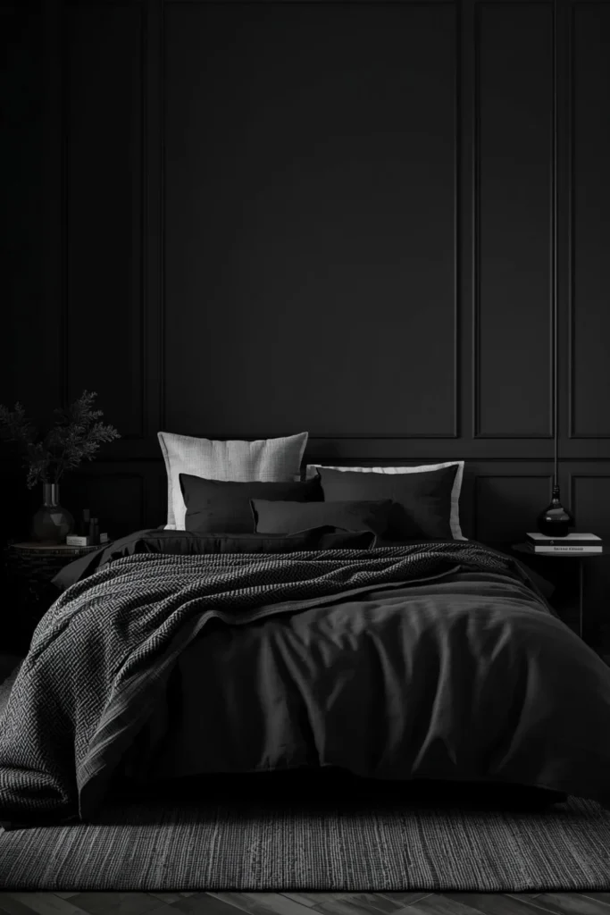 Monochrome Bedroom with Soft Texture Layers