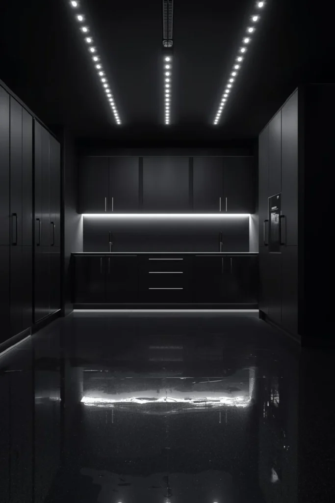 Monochrome Black Sci Fi Garage