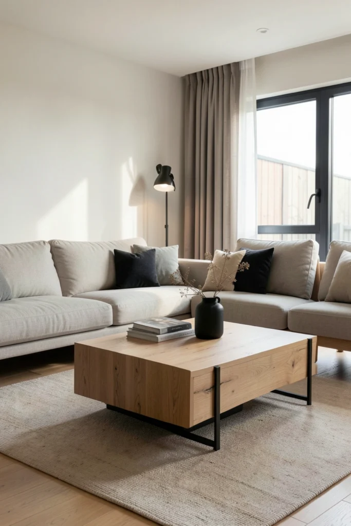 Natural Oak and Black Accents2