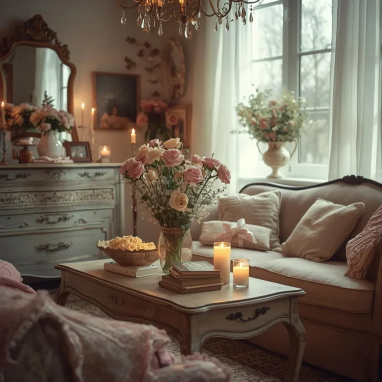 Romantic vintage Valentine home decor