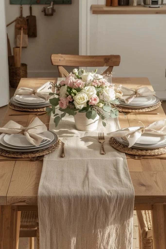 Rustic Valentine Table Decor with Natural Elements 1