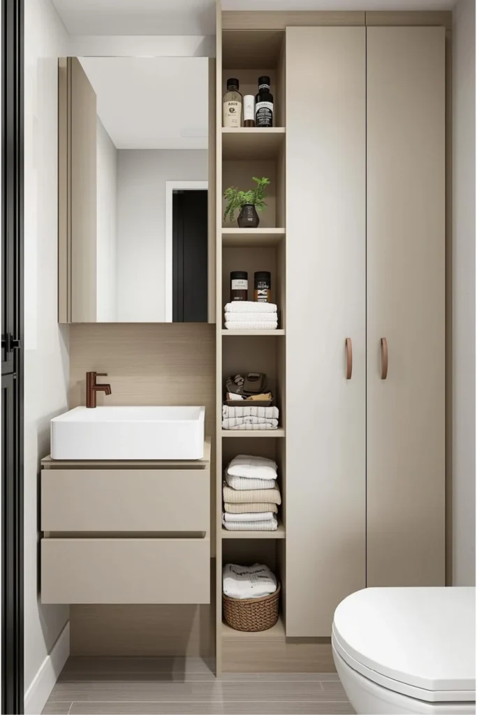 Smart Storage for Super Small Bathrooms1