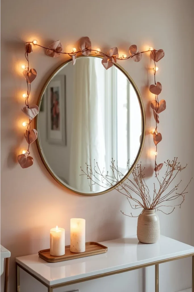 Soft Heart Garland Mirror Styling1