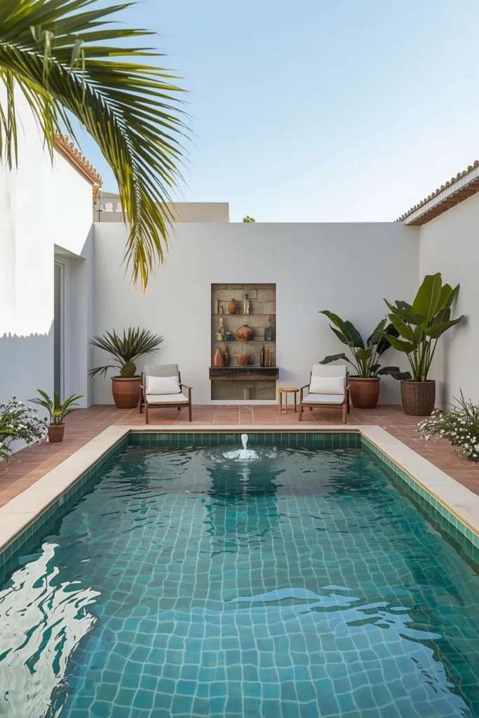 The Modern Mediterranean Courtyard Pool