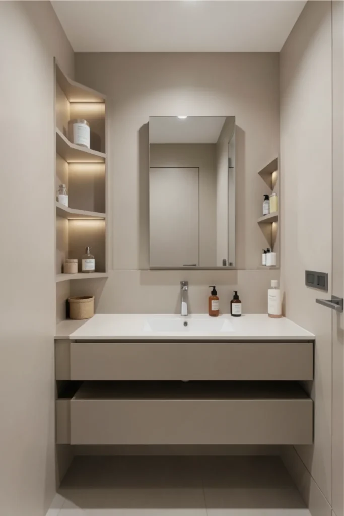 Tiny Bathroom Storage Ideas That Disappear Into the Design