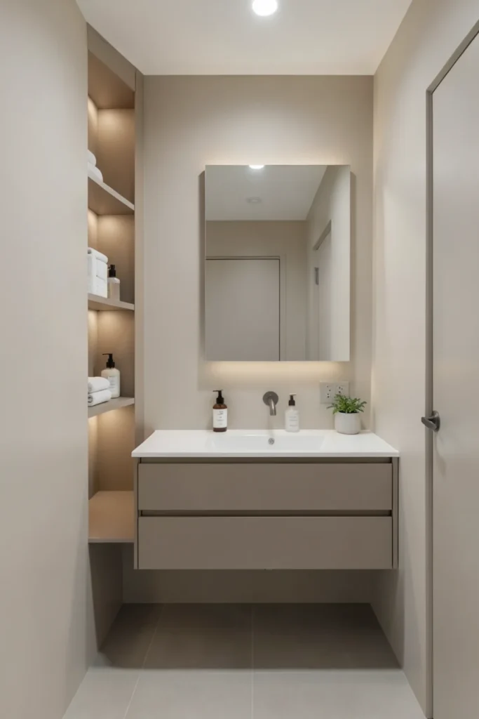 Tiny Bathroom Storage Ideas That Disappear Into the Design1