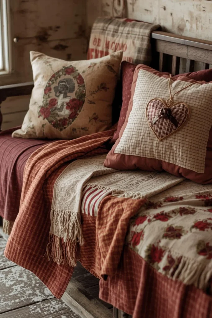 Vintage Textiles with Cozy Valentine Layers 2