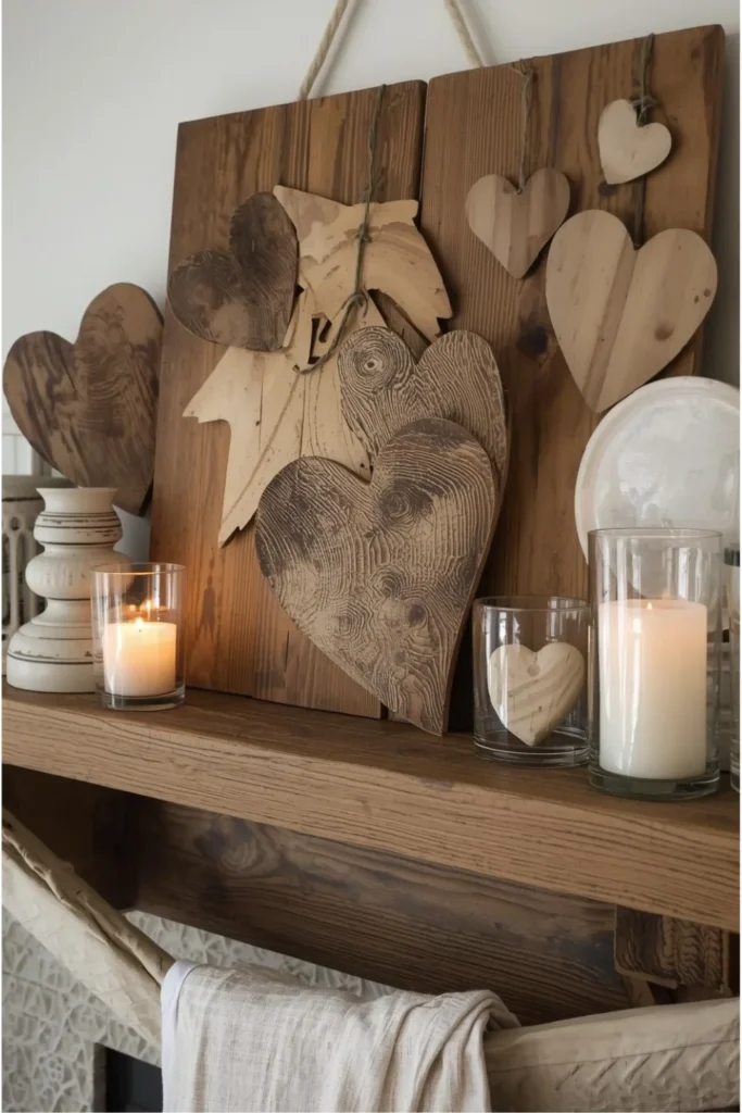 Wooden Heart Accents for a Warm Rustic Look 1