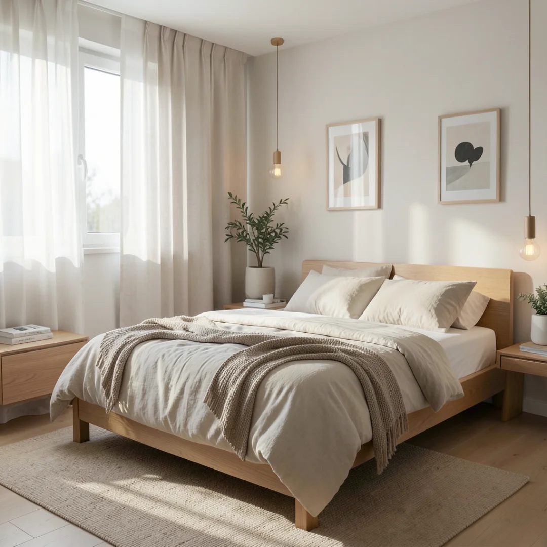 cozy minimalist bedroom