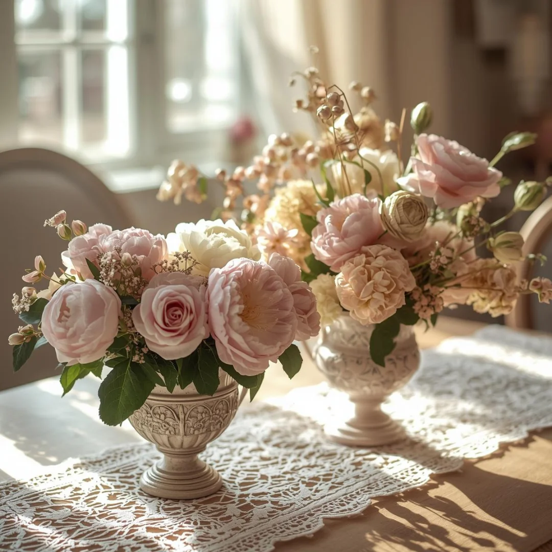 cozy sunlit table