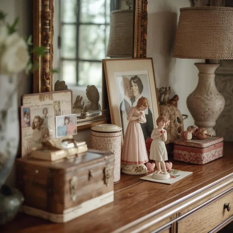 cozy vintage inspired Valentine home decor