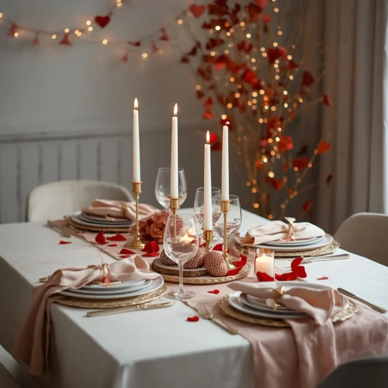 romantic Valentine dining table