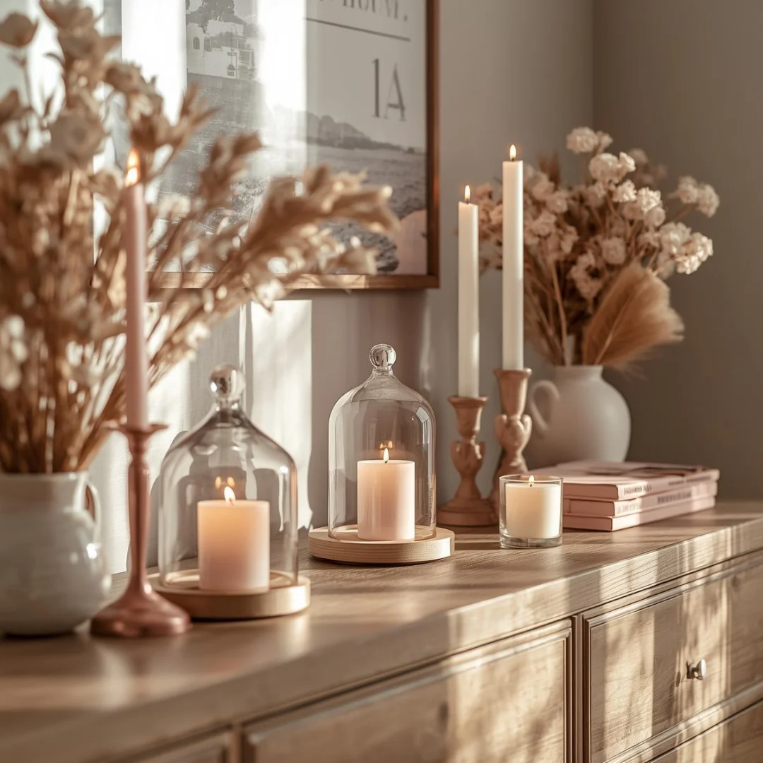 romantic Valentine home decor scene