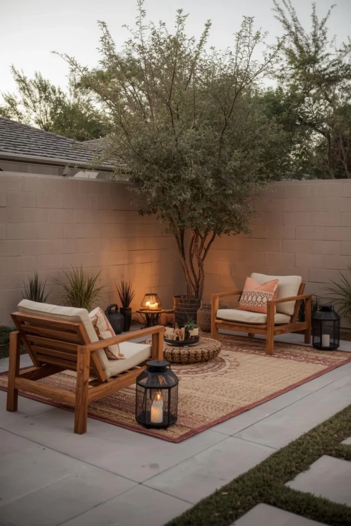 Concrete Backyard Patio Designs With Layered Warmth2